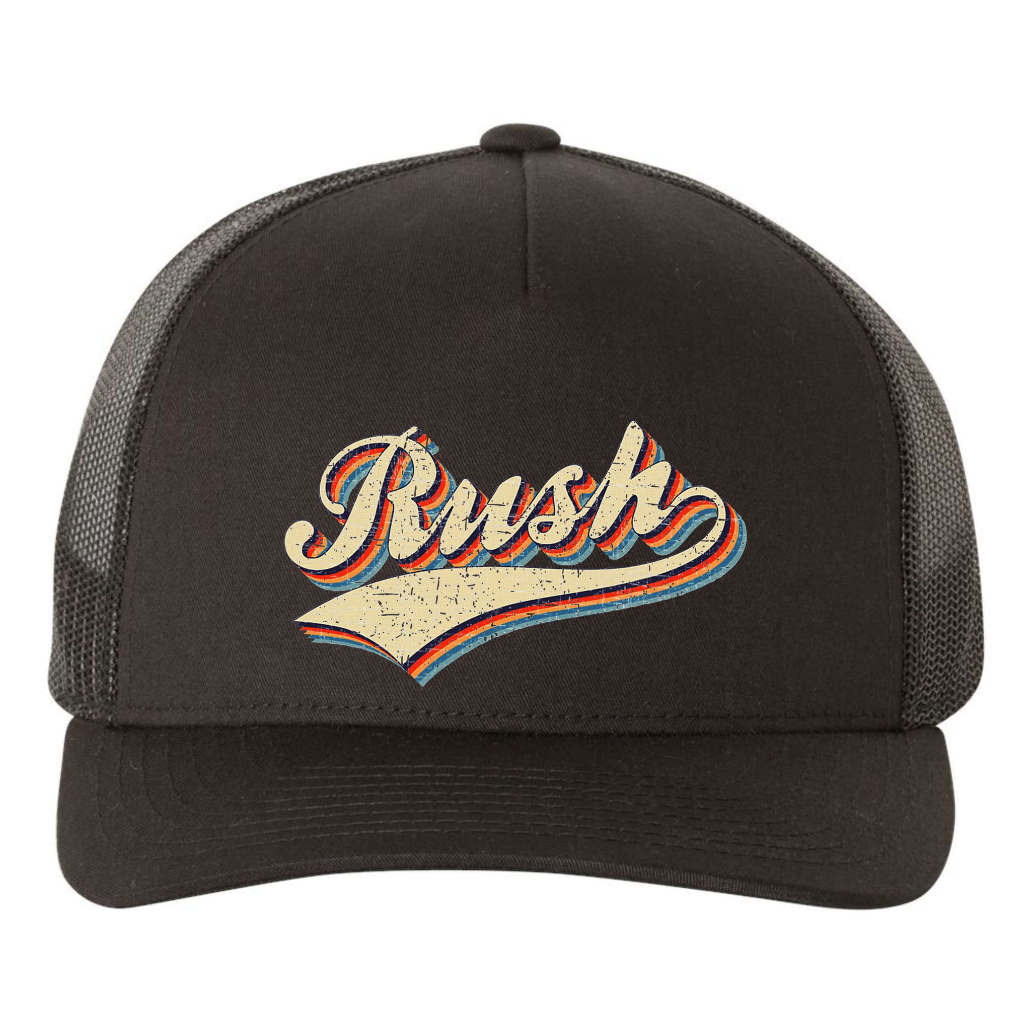Rush Surname Vintage Retro Gifts Rush Yupoong Adult 5-Panel Trucker Hat