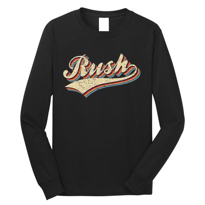 Rush Surname Vintage Retro Gifts Rush Long Sleeve Shirt