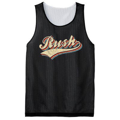 Rush Surname Vintage Retro Gifts Rush Mesh Reversible Basketball Jersey Tank