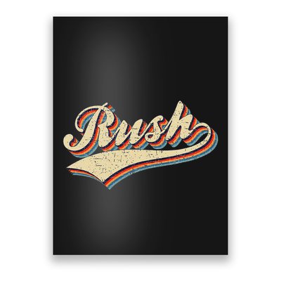 Rush Surname Vintage Retro Gifts Rush Poster