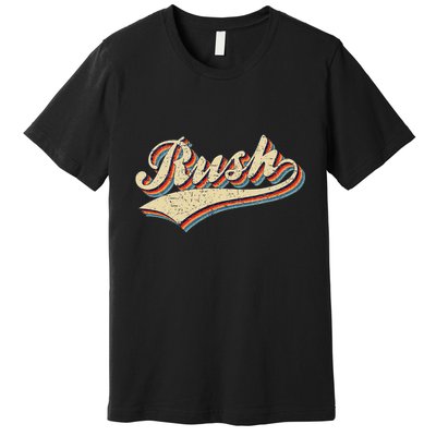Rush Surname Vintage Retro Gifts Rush Premium T-Shirt