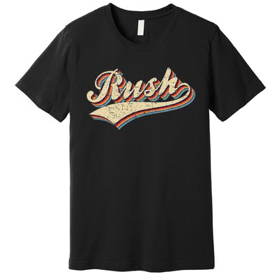 Rush Surname Vintage Retro Gifts Rush Premium T-Shirt