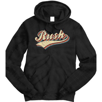 Rush Surname Vintage Retro Gifts Rush Tie Dye Hoodie