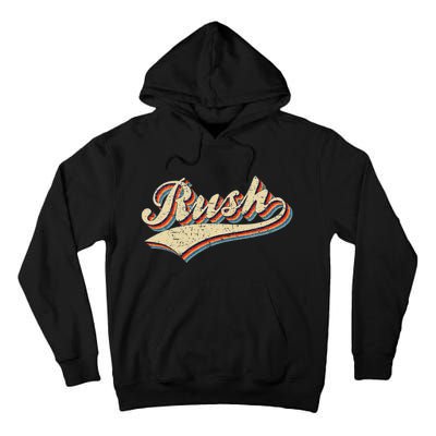 Rush Surname Vintage Retro Gifts Rush Tall Hoodie