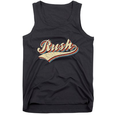 Rush Surname Vintage Retro Gifts Rush Tank Top