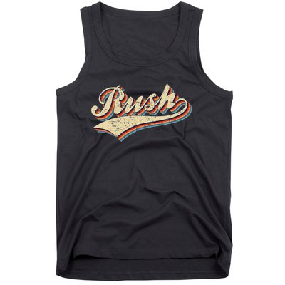 Rush Surname Vintage Retro Gifts Rush Tank Top