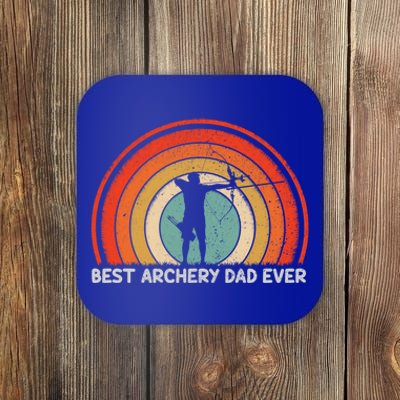 Retro Style Vintage Best Archery Dad Ever Father's Day Gift Coaster