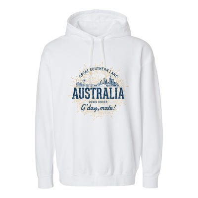 Retro Style Vintage Australia Gift Garment-Dyed Fleece Hoodie