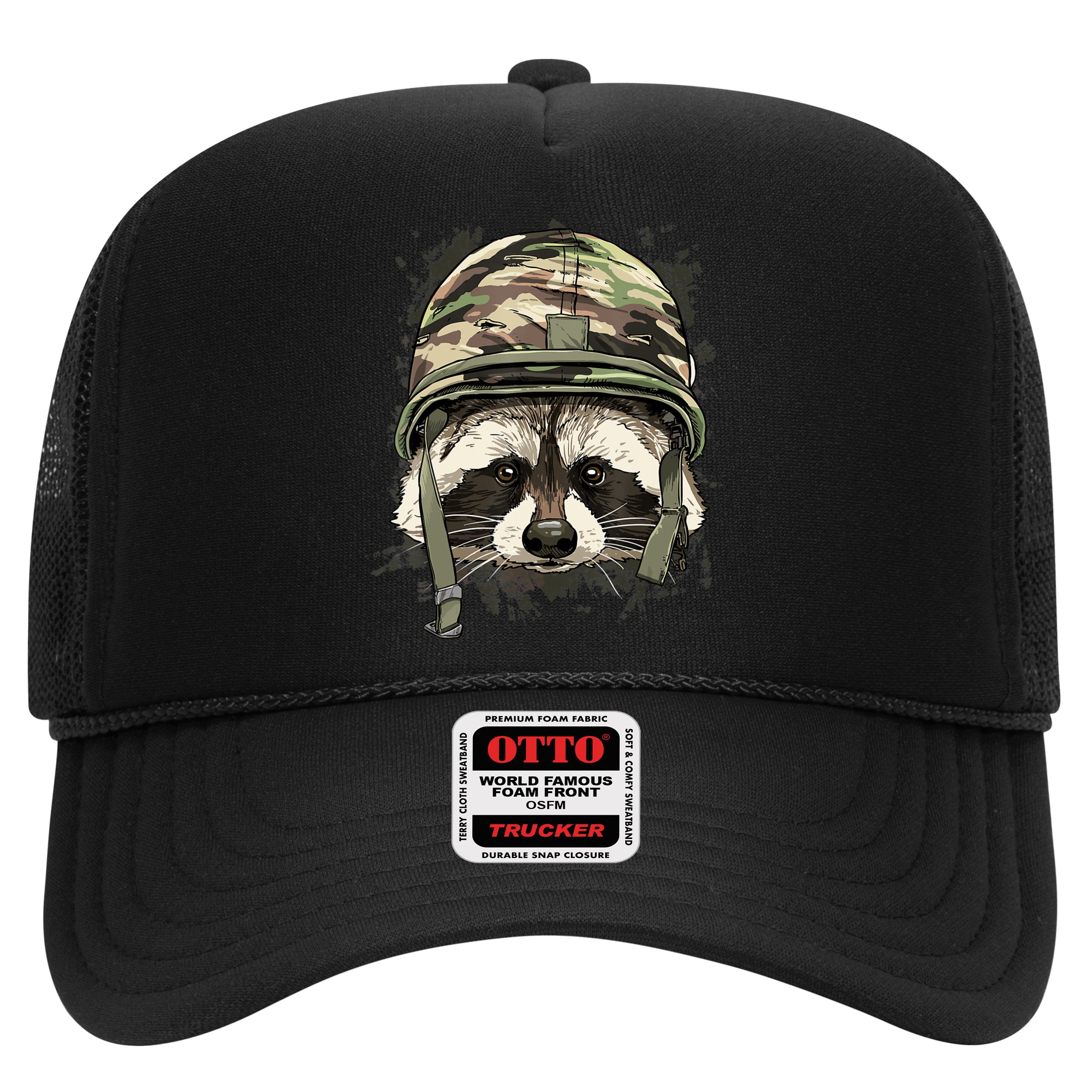 Raccoon Soldier Veteran Army Raccoon American Animal Lover Hat