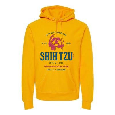 Retro Styled Vintage Shih Tzu Premium Hoodie