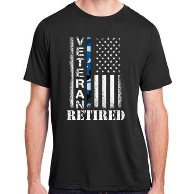 Retired Sailor Veteran Gift Retirement Soldier Patriotic Flag Gift Adult ChromaSoft Performance T-Shirt