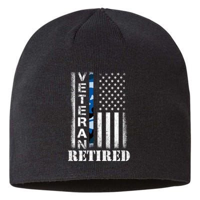 Retired Sailor Veteran Gift Retirement Soldier Patriotic Flag Gift Sustainable Beanie