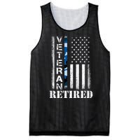 Retired Sailor Veteran Gift Retirement Soldier Patriotic Flag Gift Mesh Reversible Basketball Jersey Tank