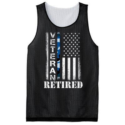 Retired Sailor Veteran Gift Retirement Soldier Patriotic Flag Gift Mesh Reversible Basketball Jersey Tank