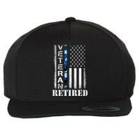 Retired Sailor Veteran Gift Retirement Soldier Patriotic Flag Gift Wool Snapback Cap