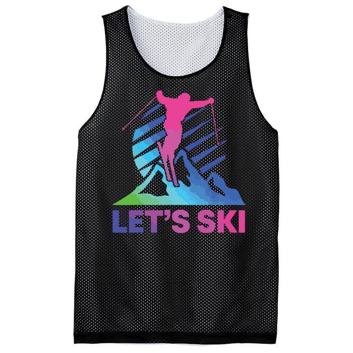 Retro Ski Vintage 80s 90s Skiing Outfit Mesh Reversible Basketball Jersey Tank