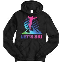 Retro Ski Vintage 80s 90s Skiing Outfit Tie Dye Hoodie