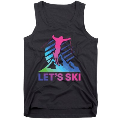 Retro Ski Vintage 80s 90s Skiing Outfit Tank Top