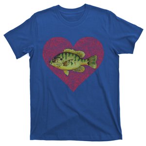 Redear Sunfish Valentines Day Fish Love Fingerprint Cool Gift T-Shirt