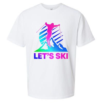 Retro Ski Vintage 80s 90s Skiing Outfit Sueded Cloud Jersey T-Shirt