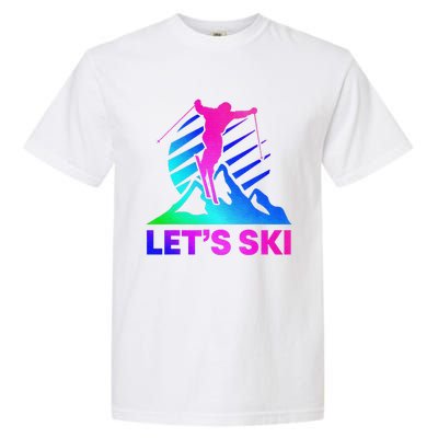 Retro Ski Vintage 80s 90s Skiing Outfit Garment-Dyed Heavyweight T-Shirt