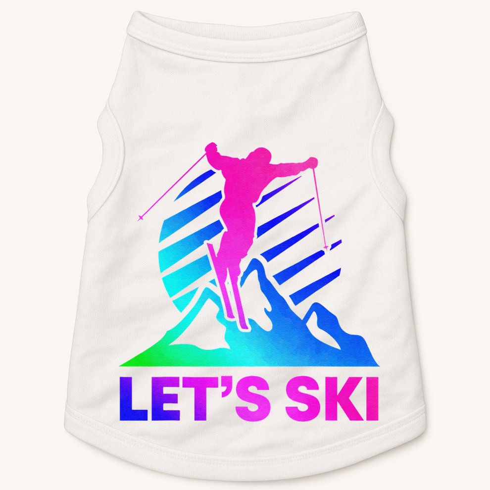 Retro Ski Vintage 80s 90s Skiing Outfit Doggie Tank