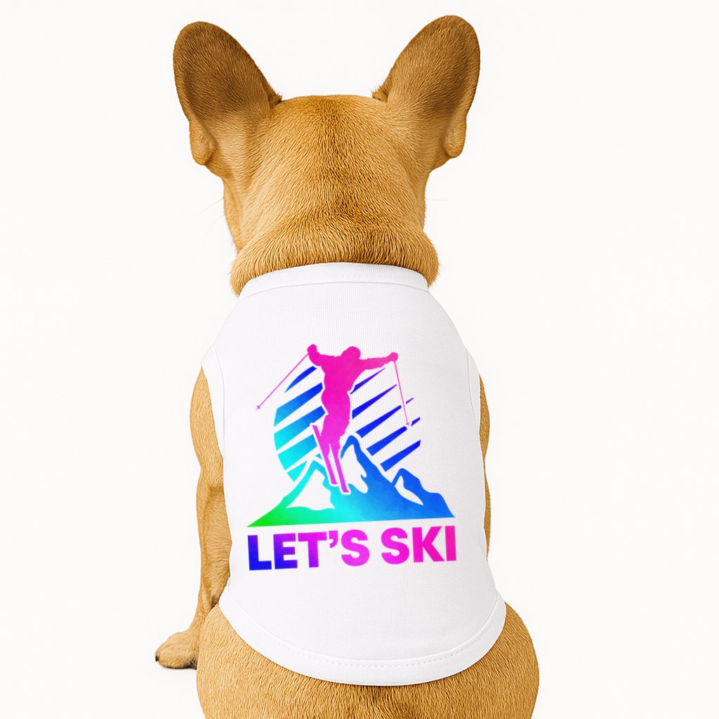 Retro Ski Vintage 80s 90s Skiing Outfit Doggie Tank