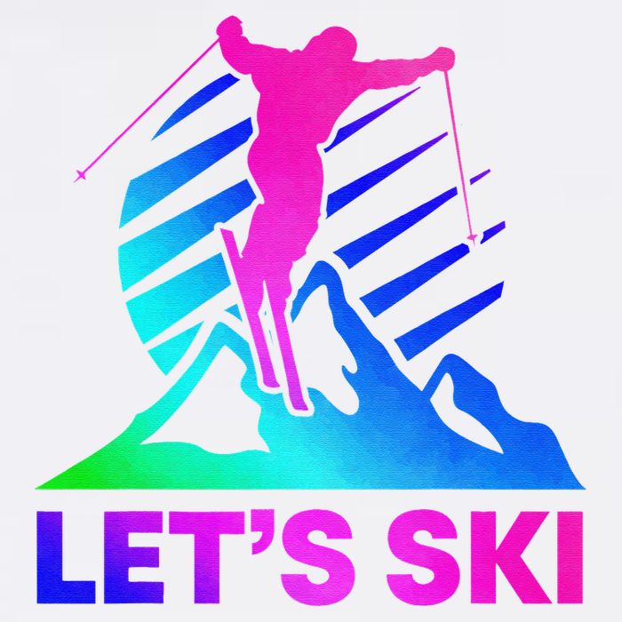 Retro Ski Vintage 80s 90s Skiing Outfit Doggie Tank