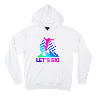 Retro Ski Vintage 80s 90s Skiing Outfit Hoodie