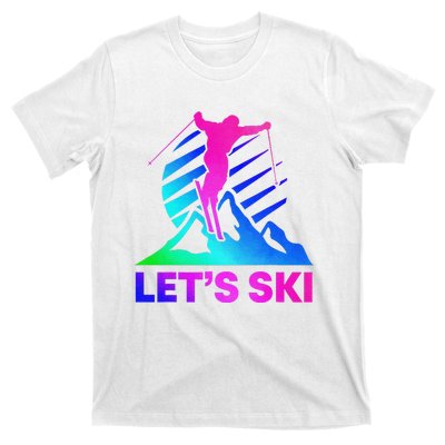 Retro Ski Vintage 80s 90s Skiing Outfit T-Shirt