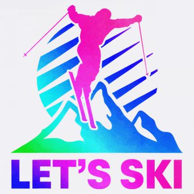 Retro Ski Vintage 80s 90s Skiing Outfit T-Shirt