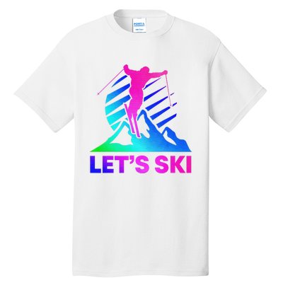 Retro Ski Vintage 80s 90s Skiing Outfit Tall T-Shirt