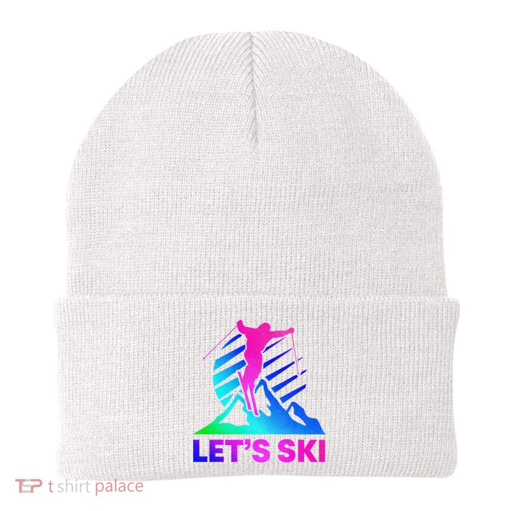 Retro Ski Vintage 80s 90s Skiing Outfit Beanie
