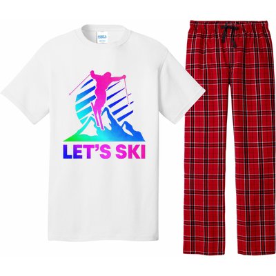 Retro Ski Vintage 80s 90s Skiing Outfit Pajama Set