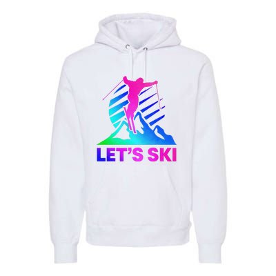 Retro Ski Vintage 80s 90s Skiing Outfit Premium Hoodie