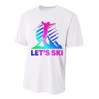 Retro Ski Vintage 80s 90s Skiing Outfit Performance Sprint T-Shirt