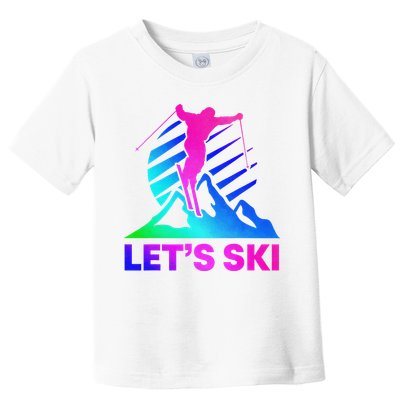 Retro Ski Vintage 80s 90s Skiing Outfit Toddler T-Shirt