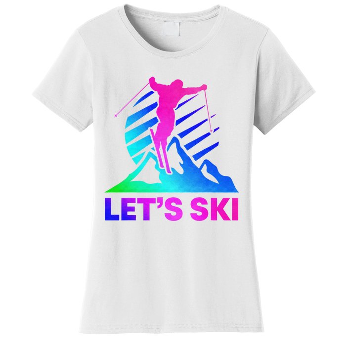 Retro Ski Vintage 80s 90s Skiing Outfit Women's T-Shirt