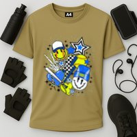 Retro Softball Vibes Funny Softball Smile Face Meme Performance Shirt