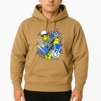 Retro Softball Vibes Funny Softball Smile Face Meme Hoodie