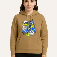 Retro Softball Vibes Funny Softball Smile Face Meme Hoodie