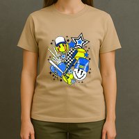 Retro Softball Vibes Funny Softball Smile Face Meme T-Shirt