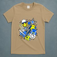 Retro Softball Vibes Funny Softball Smile Face Meme T-Shirt