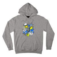 Retro Softball Vibes Funny Softball Smile Face Meme Tall Hoodie