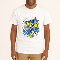 Retro Softball Vibes Funny Softball Smile Face Meme Tall T-Shirt