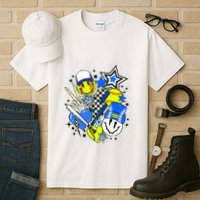 Retro Softball Vibes Funny Softball Smile Face Meme Tall T-Shirt