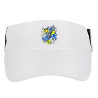 Retro Softball Vibes Funny Softball Smile Face Meme Adult Drive Performance Visor