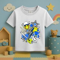 Retro Softball Vibes Funny Softball Smile Face Meme Toddler T-Shirt
