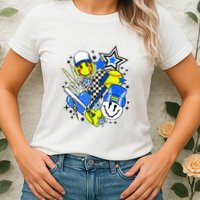 Retro Softball Vibes Funny Softball Smile Face Meme Womens T-Shirt