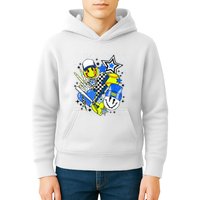 Retro Softball Vibes Funny Softball Smile Face Meme Kids Hoodie